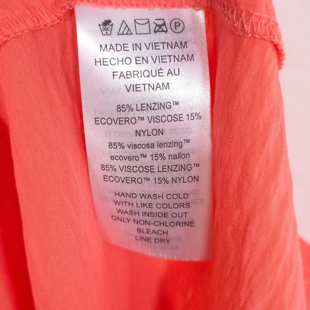 MICHAEL KORS Womens New Top Blouse SMALL Flutter Sleeve Coral QS540UU9A7 Casual